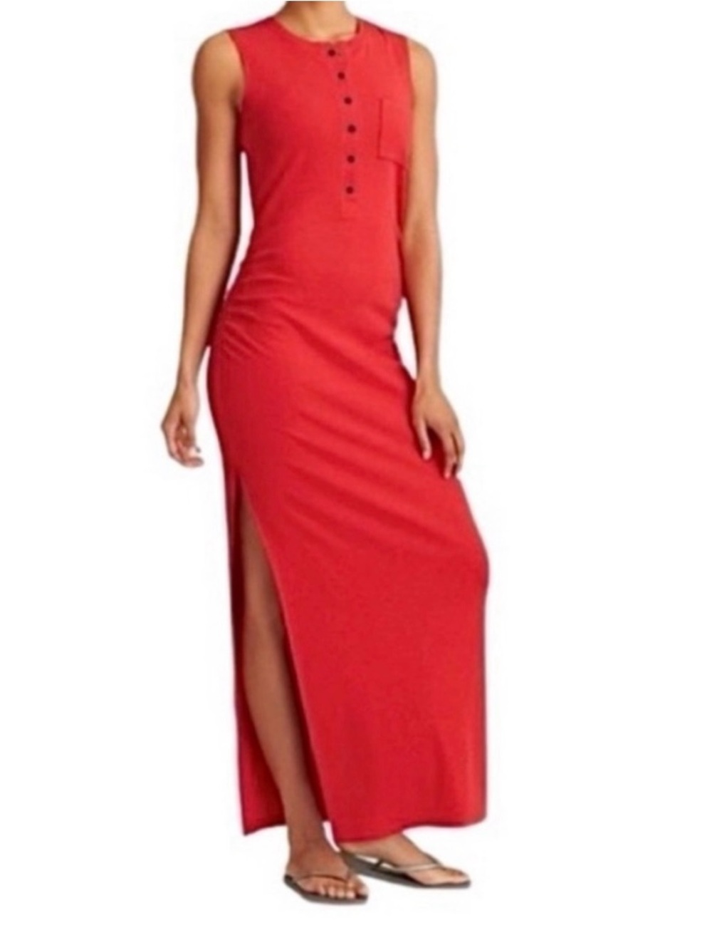 Athleta Sleeveless Rib Maxi Dress